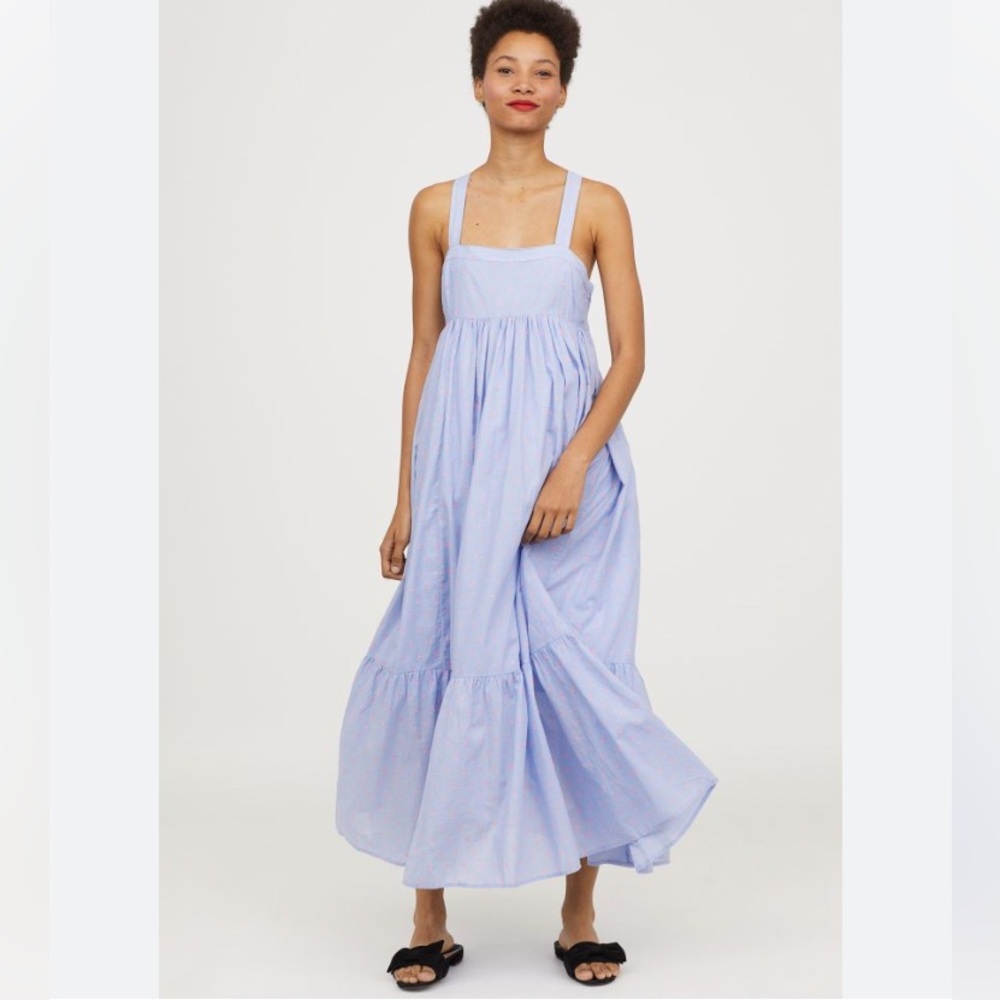 H&M Blue Cotton Maxi Dress